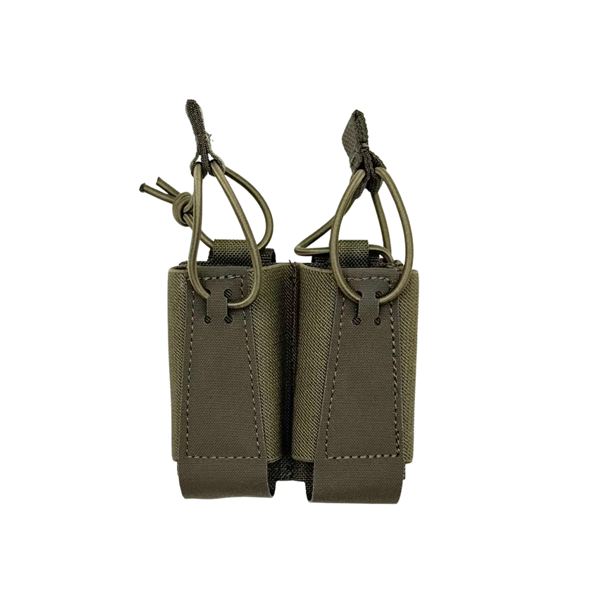 GBRS Style Double Pistol Magazine Pouch - Bungee Retention