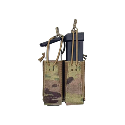 GBRS Style Double Pistol Magazine Pouch - Bungee Retention
